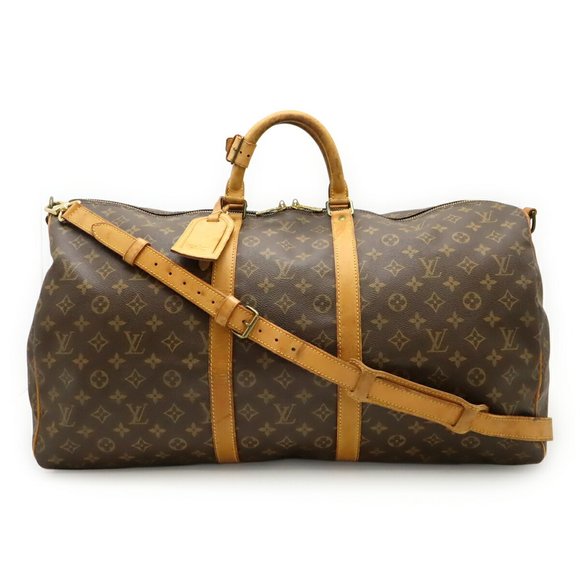 LOUIS VUITTON Brown Monogram Keepall Bandouliere 55 Shoulder Bag - Picture 1 of 10